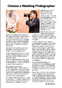 Choosing a wedding photographer